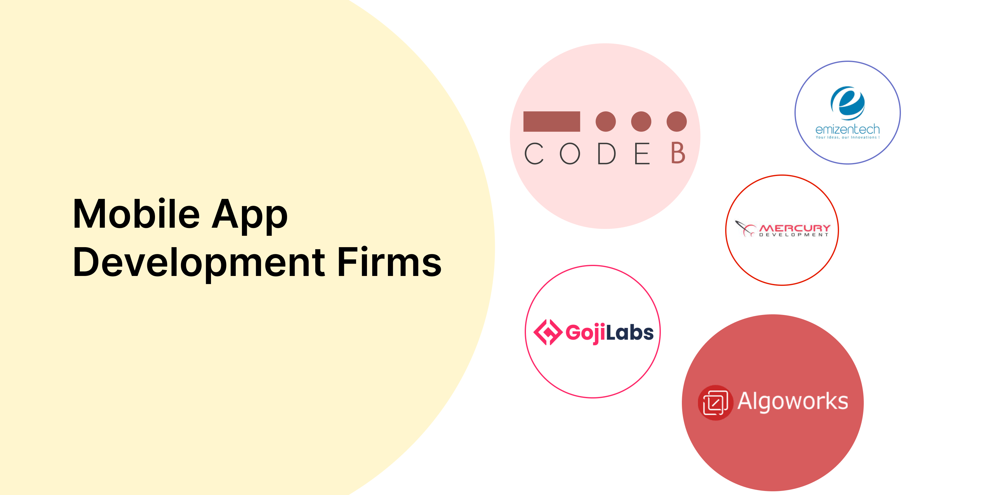 Logos of different app development agencies we have listed below